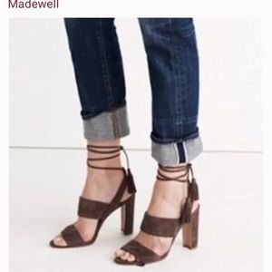 ♻️Madewell Tassel Tie Lace Up Heel